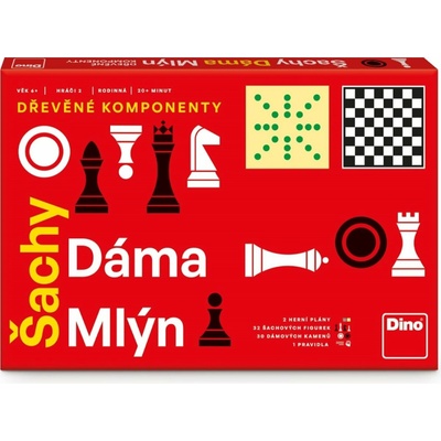 Dino ŠACHY, DÁMA, MLÝN Rodinná hra