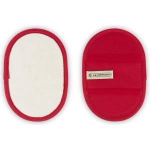Le Creuset Ръкавица за фурна до тенджера за готвене 17, 5 x 12 см, комплект от 2 бр. , CERISE, памук, Le Creuset (LECR95002600060000)