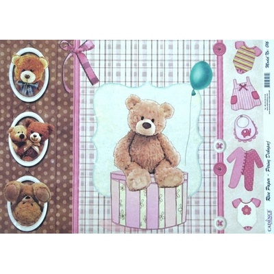 rýžový papír A3 Plyšový medvídek