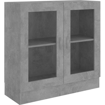 shumee Vitrína, sivá 82,5x30,5x80 cm, drevotrieska