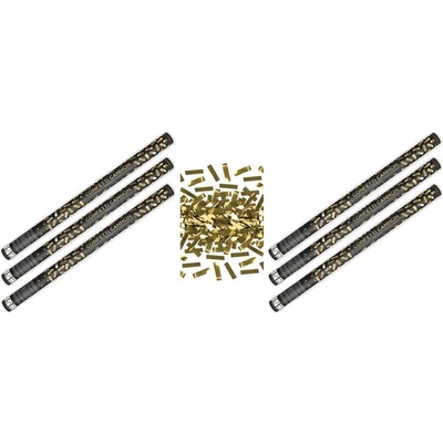 Konfety 80 cm ZLATÉ METALICKÉ