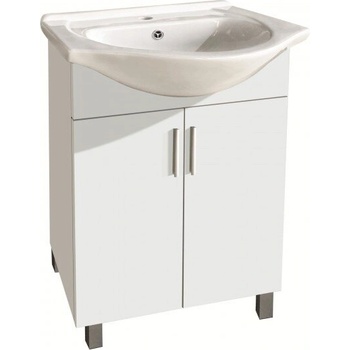 Inter Ceramic Долен шкаф за баня ICP 5535, PVC, бял, с умивалник, 55x42x85см (5535)