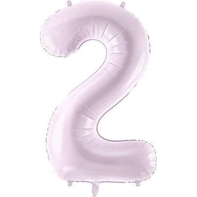 PartyDeco Fóliový balón narozeninové číslo 2 světle fialový 72 cm