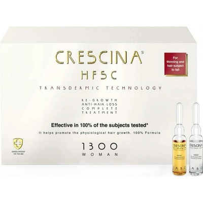 Crescina Transdermic 1300 Re-Growth and Anti-Hair Loss proti vypadávání vlasů pro ženy 40 x 3,5 ml