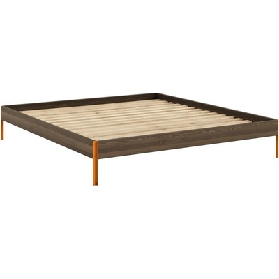 Karup Core bed natural pine borovice / solarorange carob