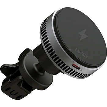 AUKEY MagFusion Dash Pro Qi2 Active Cooling Vent Grille Mounted Безжично зарядно устройство за телефон в автомобил и държач HD-MC13A (HD-MC13A)