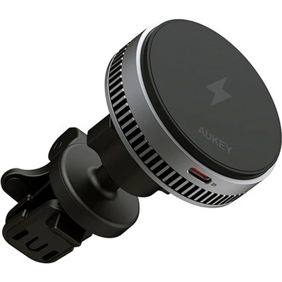 AUKEY MagFusion Dash Pro Qi2 Active Cooling Vent Grille Mounted Безжично зарядно устройство за телефон в автомобил и държач HD-MC13A (HD-MC13A)