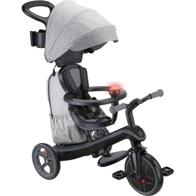 Детска триколка 4в1 globber explorer trike deluxe play със сенник в черен цвят