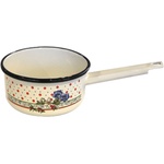  16 см емайлирана касерола с декор Сини цветя (415/16 (102-1697))