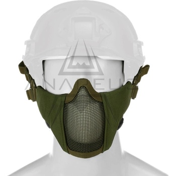 ! Invader Gear Mk.II Síťovaná ochranná maska na helmu FAST s chráničem tváří, olivová