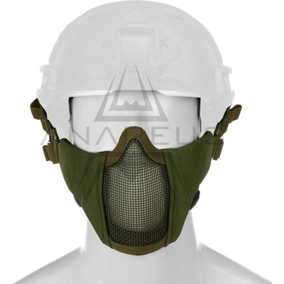 ! Invader Gear Mk.II Síťovaná ochranná maska na helmu FAST s chráničem tváří, olivová