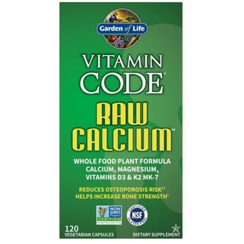 Garden of Life Vitamin Code Суров калций, 120 растителни капсули