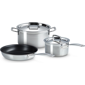Le Creuset Съд за готвене 3-ply с касерола и тиган за пържене 3 части (53808000010050)