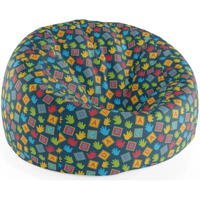 Sablio Sedací vak Cocoon ABC 115 x 75 cm x 45 cm