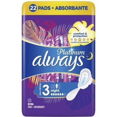 Always Платинум Найт, дамски превръзки, 6d, 22бр (1100004171)