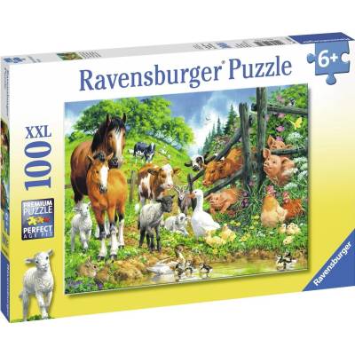 Ravensburger Пъзел Ravensburger от 100 XXL части - Приятели животни (10689)