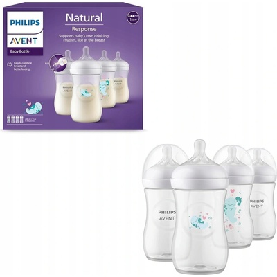 Philips Avent Sada lahví Natural Response 260 ml 4 ks