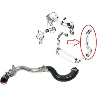 Hadica plniaceho vzduchu Renault Trafic 2014-2019 1,6 dCi z intercoolera do klapky, komple 144603145R