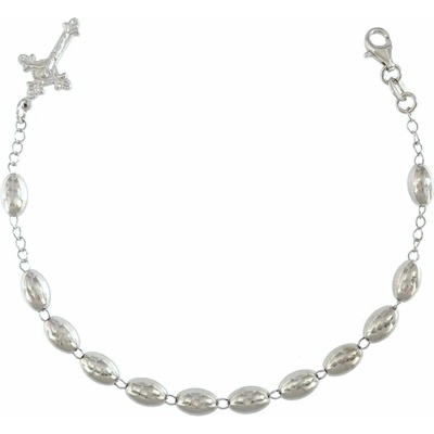 INFINITYSILVER Stříbrný růžencový náramek s oválky 16615218