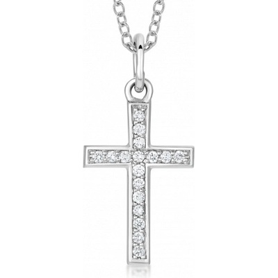 Sofia zlatý prívesok krížik s diamantmi H/SI3 CK47000801855