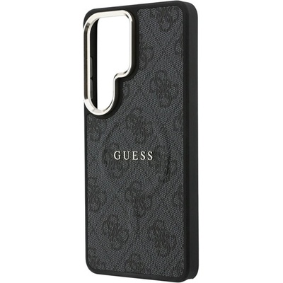 CG Mobile Samsung S26 Ultra GUESS 4G EMBOSSED RING силиконов протектор за телефон, устойчив на удар, магнитен, ЧЕРЕН (GUHMS26LP4MSEGCK)