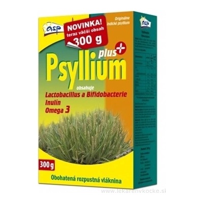asp Psyllium PLUS rozpustná vláknina + Laktobacillus, Bbifidobacterium, inulin, Omega-3 300 g