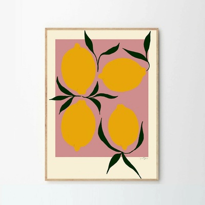 Moikka Plagát Pink Lemon by Anna Mörner 50x70