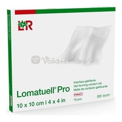 Lomatuell Pro Hydrokoloidné krytie na rany s kontaktnou sieťkou (10 x 10 cm) 10 kusov