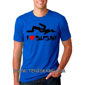Image 1 of Fruit of the Loom Забавна тениска - I love sushi