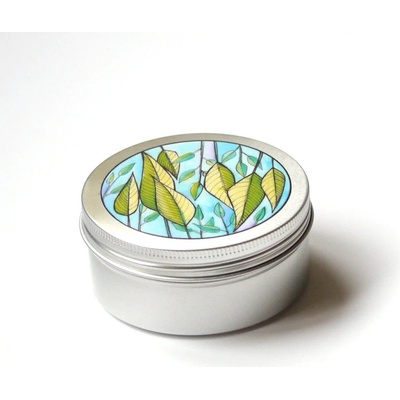 Ponio Přenoska vyšší hliníková plechovka zelené lístky