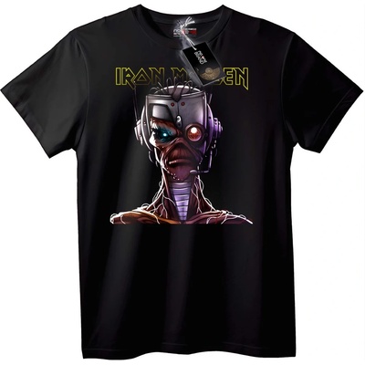 NOONEBRAND Тениска с Робот на Iron Maiden - XS, White