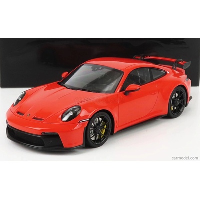 Minichamps Porsche 911 992 Gt3 Coupe 2021 Black Wheels Orange 1:18