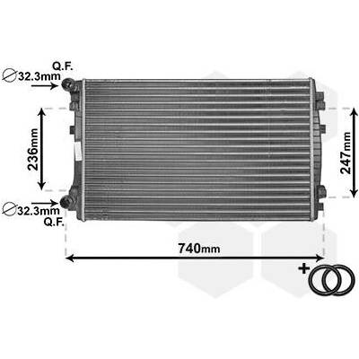 Chladič vody pro motor VAN WEZEL 58002338