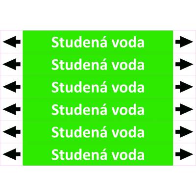 Grafiko | Studená voda - dle ISO 20560 - Materiál Folie s vyšší lepivostí s ochrannou laminací – High tack, Rozměr aršík 6 ks 52x400 mm