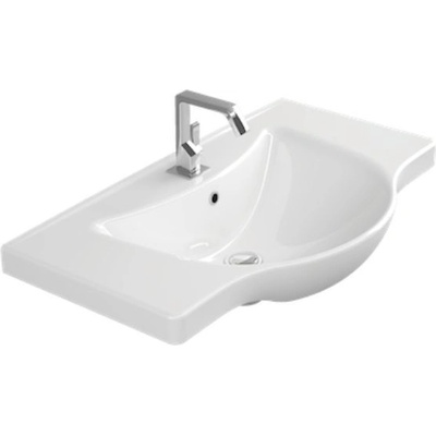 Мивка за баня Viba 80 см, за поставяне върху мебел, керамична, бяла