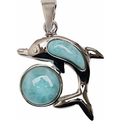 Nefertitis Larimar přívěsek stříbro Hravý delfín č. 6 NF63898