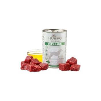 nuevo Dog Sensitive Lamb - Консервирана храна за кучета с агнешко месо, подходяща при алергии или стомашни проблеми, 400 гр