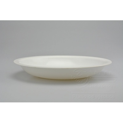 Plastový hluboký opakovaně použitelný talíř TVAR 23x3,5 cm – Zboží Dáma