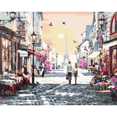 ZUTY Malování podle čísel MILENCI V PAŘÍŽI RICHARD MACNEIL 40 x 50 cm – Zboží Dáma