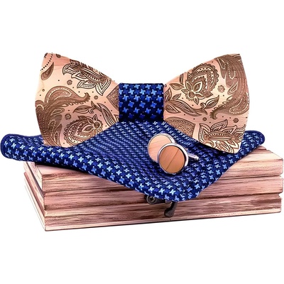 HARAHU Дървен папион lo-30921 - Синя kp30921 (lo-30921)