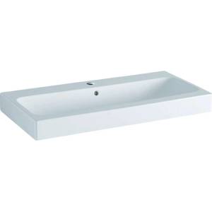 Geberit iCon - Умивалник 60х49 см, с преливник, отвор за смесител, KeraTect, бял 124060600 (124060600)