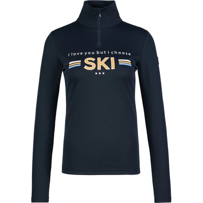 We Norwegians Дамски вълнен пуловер We Norwegians Women's Bibi ZipUp Jumper - Navy Blue (105-6529-0114)