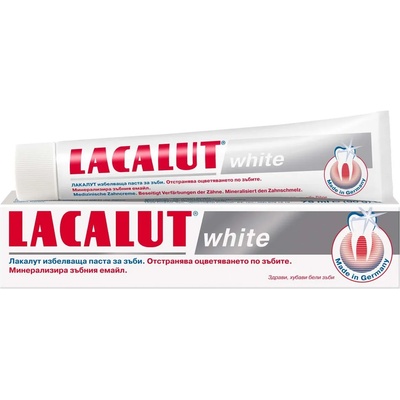 Lacalut White Избелваща паста за зъби, 75 ml