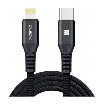Quick Media USB Cable Quick USB-C - Lightning 1.5 m Black (4752168141229)