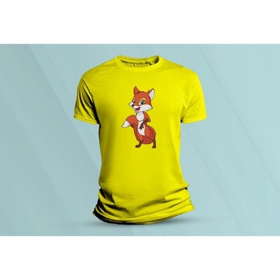 Sandratex dětské bavlněné tričko Red Fox žlutá
