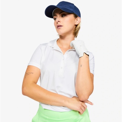 INESIS Dámska golfová polokošeľa WW 500 biela