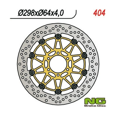 NG přední brzdový kotouč YAMAHA FZS600 98-03, TDM850 91-01 (298X64X4) plovoucí (zlatá prostředek) – Hledejceny.cz