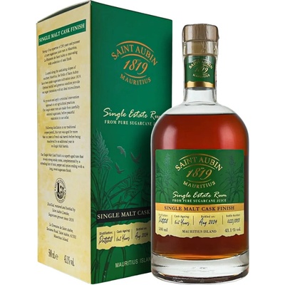 Saint Aubin 6+1y Single Malt Cask Finish 43,1% 0,5 l (kartón)