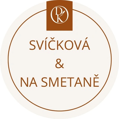 Davídkovo koření Etiketa Svíčková & Na smetaně béžová průměr 4,5 cm 1 ks