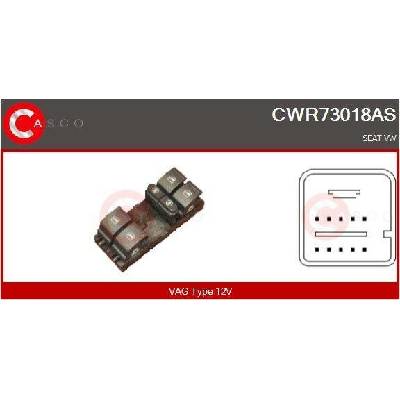 Spínač, zvedací zařízení oken CASCO CWR73018AS